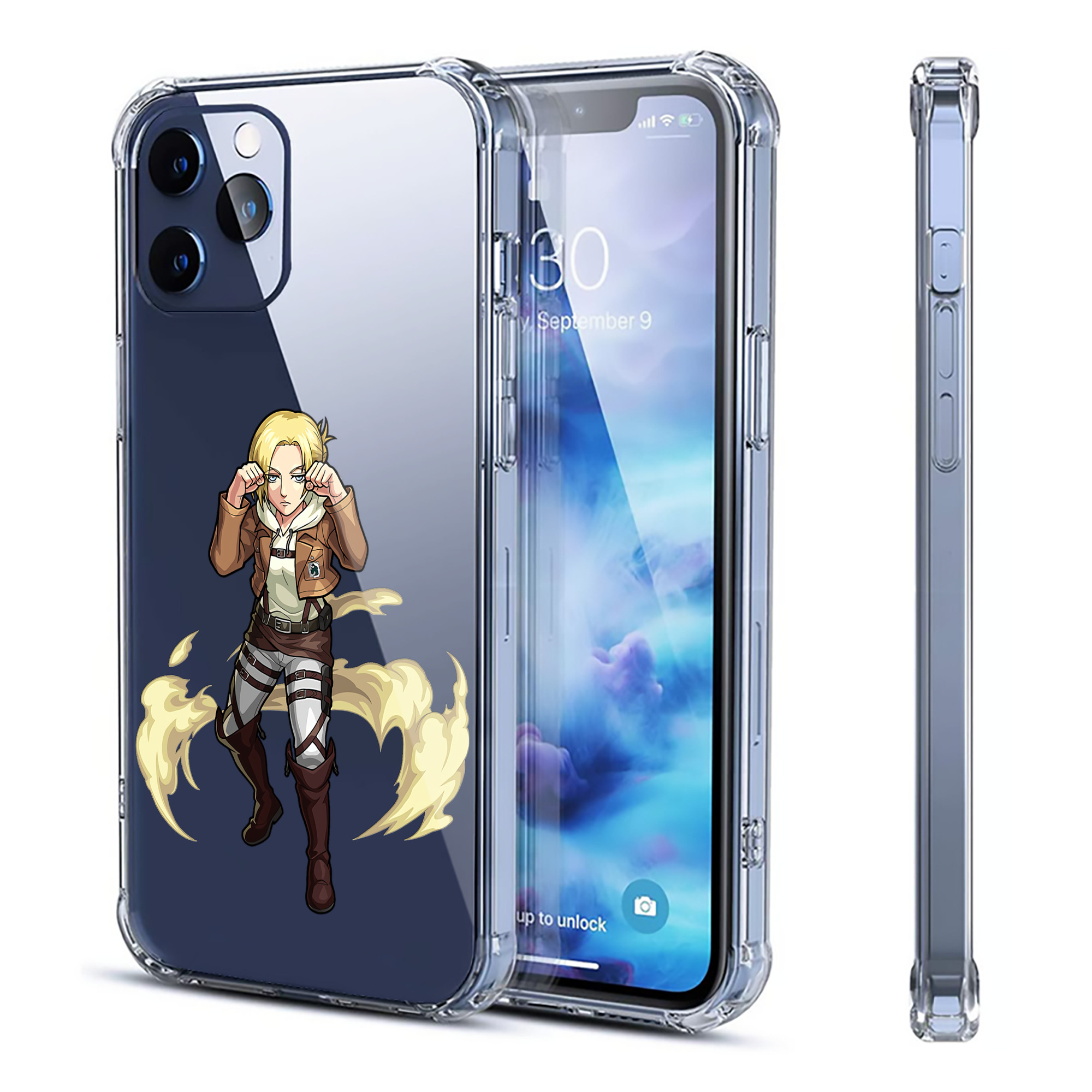 （画像用） 進撃の巨人 アニ・レオンハート Attack on Titan Annie Leonhart 【iPhone 12シリーズ対応】透明スマホケース（クリアソフトケース）